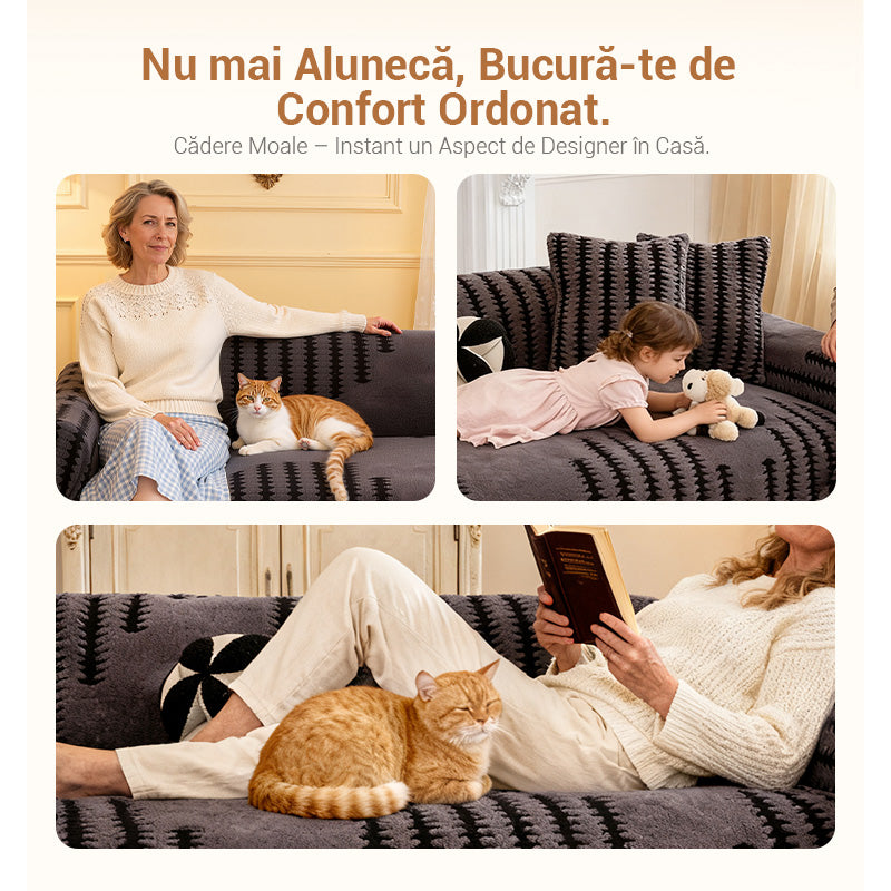 Husa de canapea moale, anti-alunecare